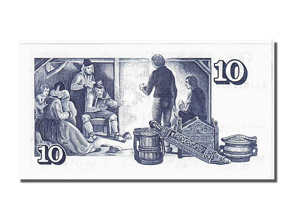 Iceland, 10 Krónur, 1961, KM #48a, 1961-03-29, UNC(65-70), A01029860
