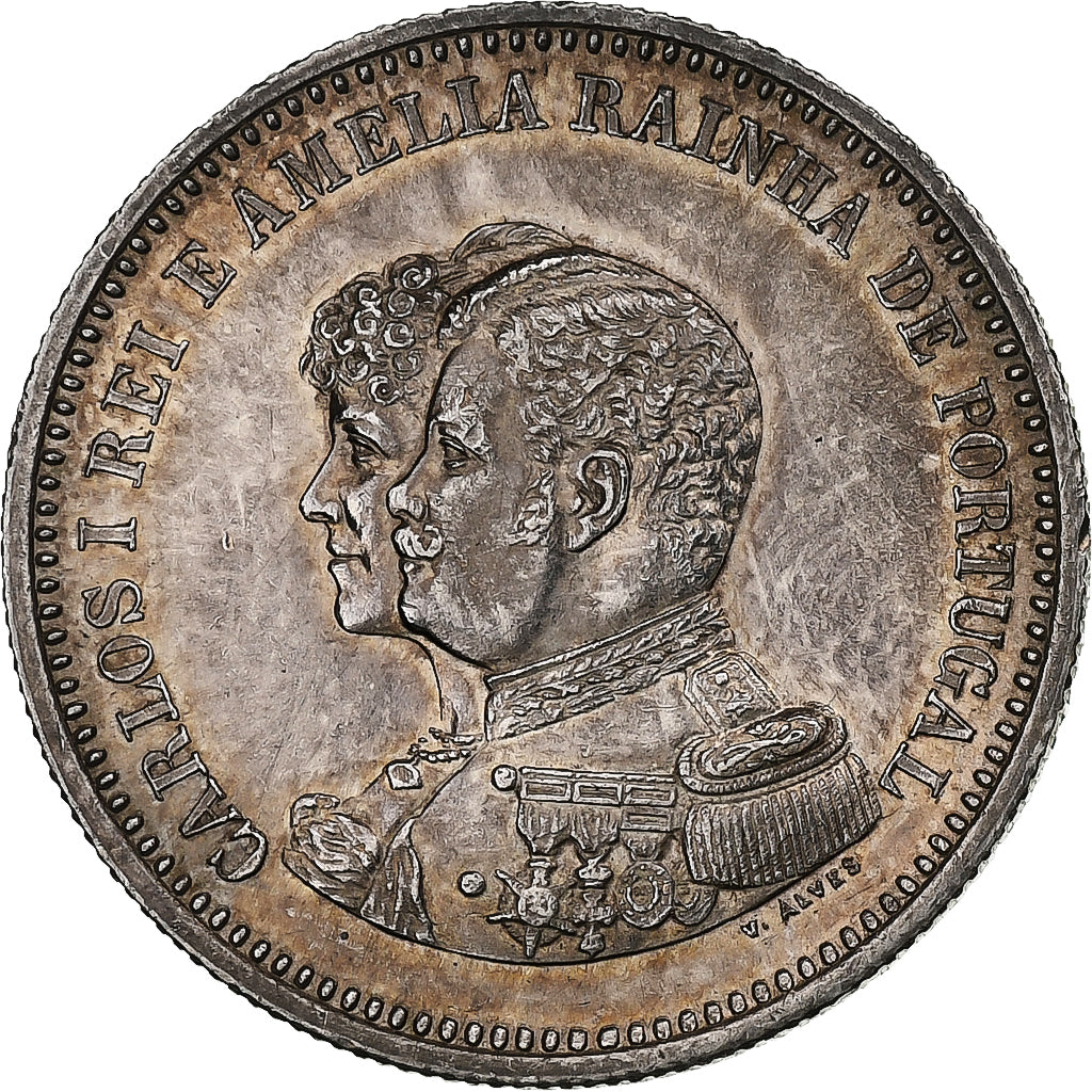 Portogallo, Carlos I, 200 Reis, 1898, Argento, SPL-, KM:537