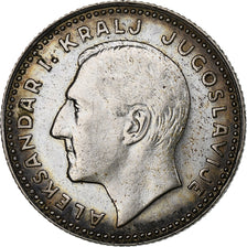 Yugoslavia, Alexander I, 10 Dinara, 1931, Poissy, Silver, AU(50-53), KM:10
