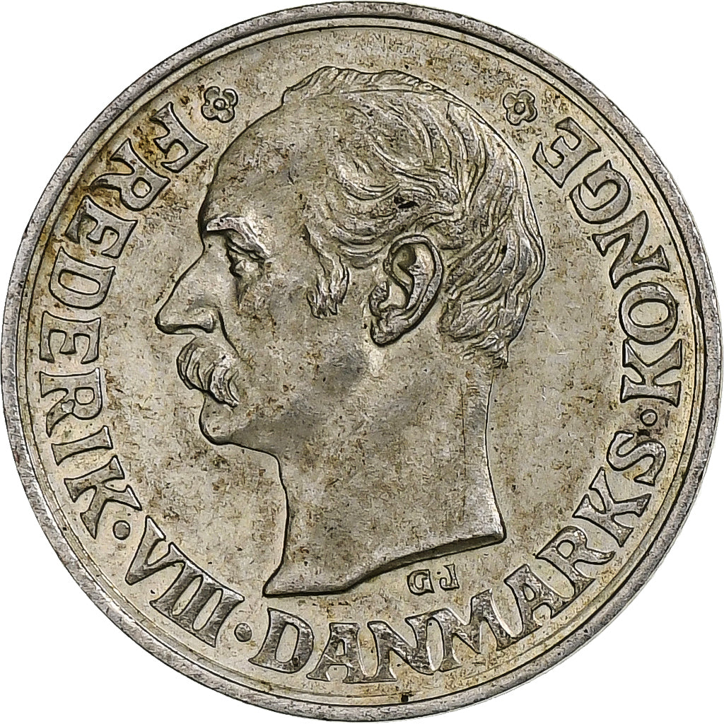 Dinamarca, Frederik VIII, 10 Öre, 1911, Copenhagen, Plata, MBC+, KM:807