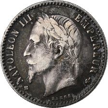 France, Napoleon III, 50 Centimes, 1867, Strasbourg, Silver, EF(40-45)