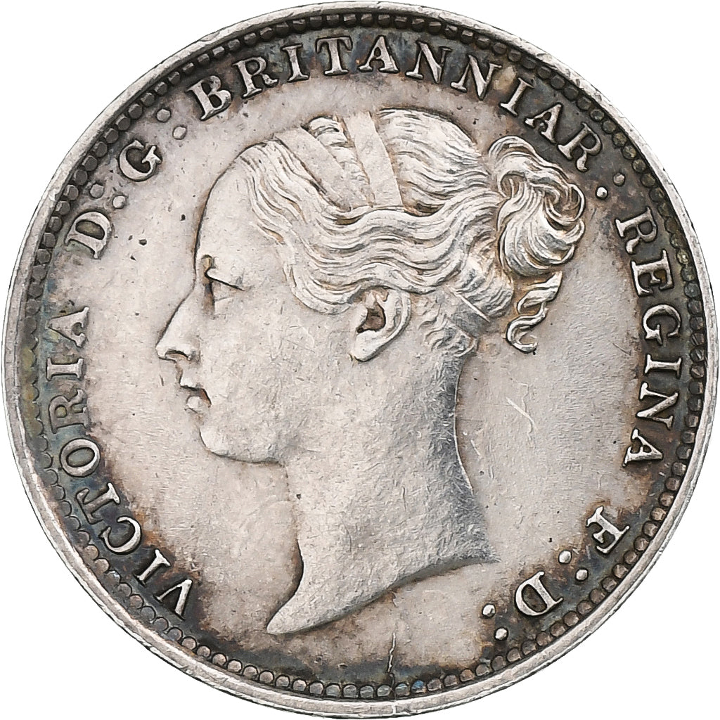 Great Britain, Victoria, 3 Pence, 1881, Silver, AU(50-53), KM:730