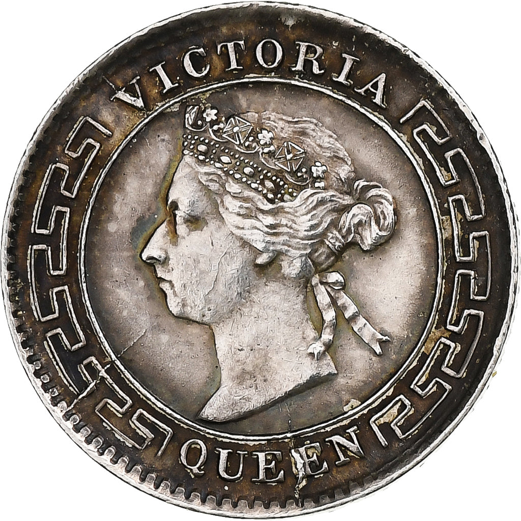Ceylon, Victoria, 10 Cents, 1897, Silver, AU(50-53), KM:94