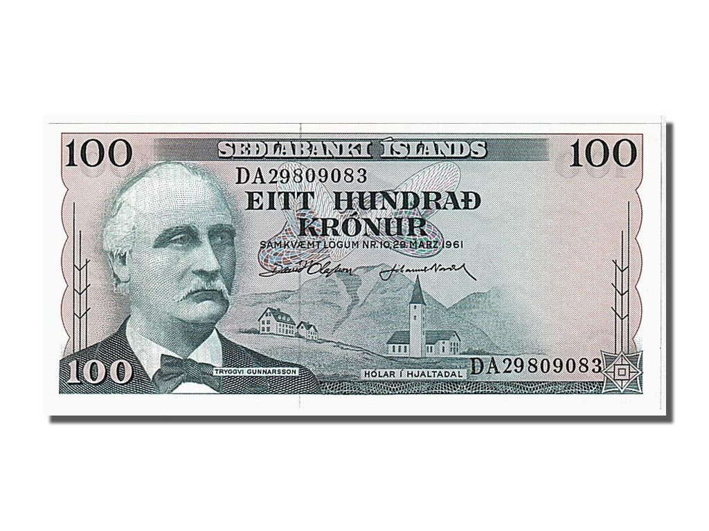Banknote, Iceland, 100 Kronur, 1961, 1961-03-29, UNC(65-70)