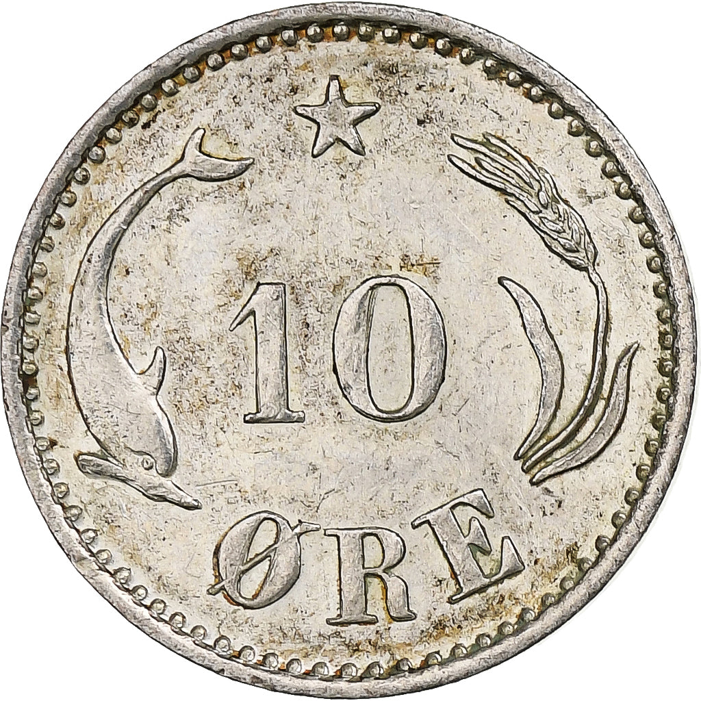 Danemark, Christian IX, 10 Öre, 1894, Copenhagen, Argent, TTB+, KM:795.2
