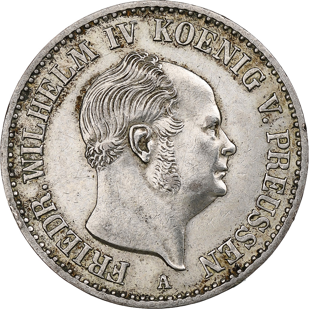 German States, PRUSSIA, Friedrich Wilhelm IV, 1/6 Thaler, 1860, Berlin, Silver