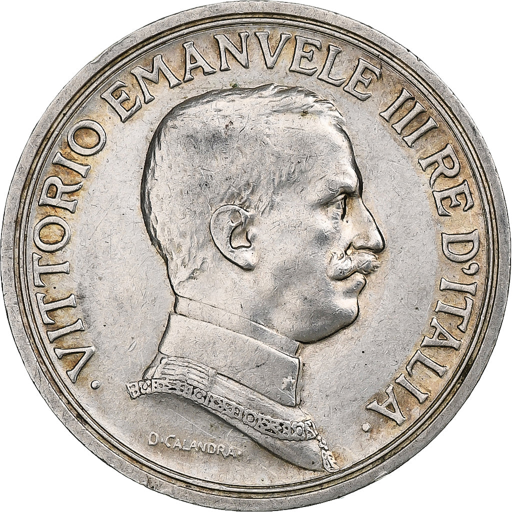 Itália, Vittorio Emanuele III, 2 Lire, 1916, Rome, Prata, AU(50-53), KM:55