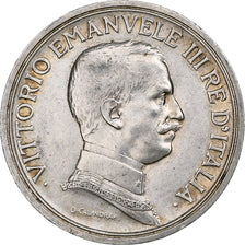 Itália, Vittorio Emanuele III, 2 Lire, 1916, Rome, Prata, AU(50-53), KM:55