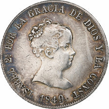 Spain, Isabel II, 4 Réales, 1849, Madrid, Silver, EF(40-45), KM:519.2