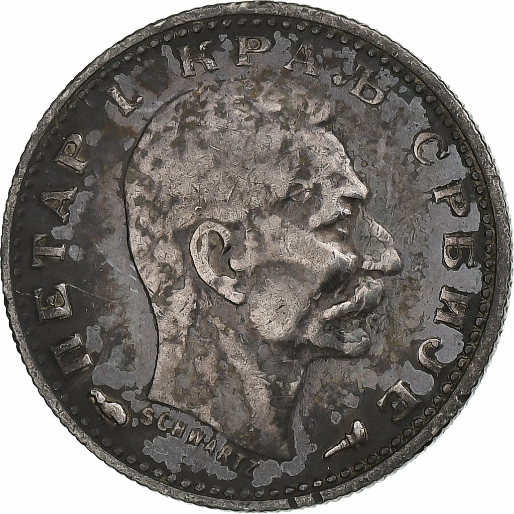 Serbie, Peter I, 50 Para, 1915, Paris, Argent, TTB, KM:24.1
