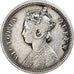 INDIA-BRITS, Victoria, 1/4 Rupee, 1874, Calcutta, Zilver, FR, KM:470