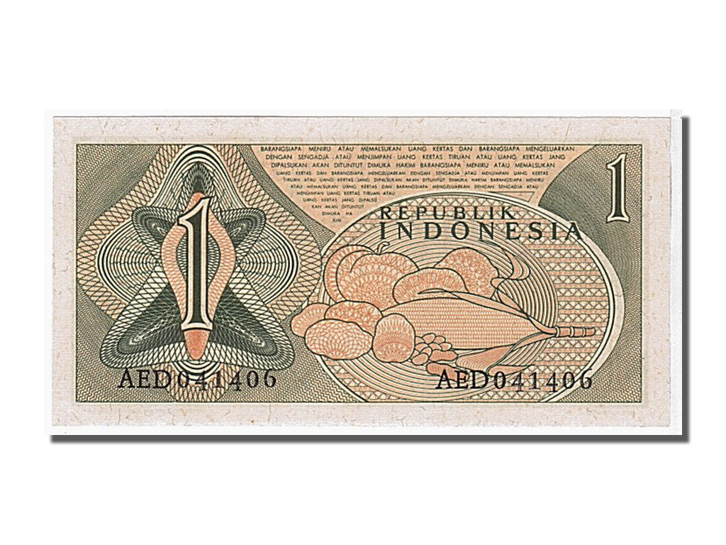 Biljet, Indonesië, 1 Rupiah, 1960, NIEUW