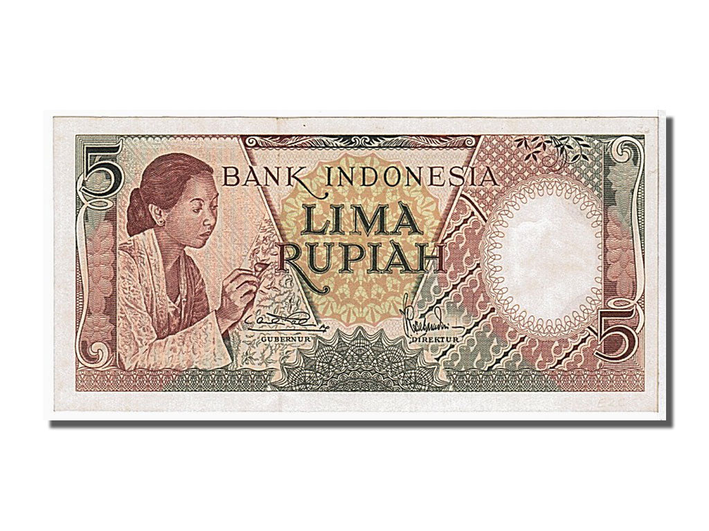 Biljet, Indonesië, 5 Rupiah, 1958, NIEUW