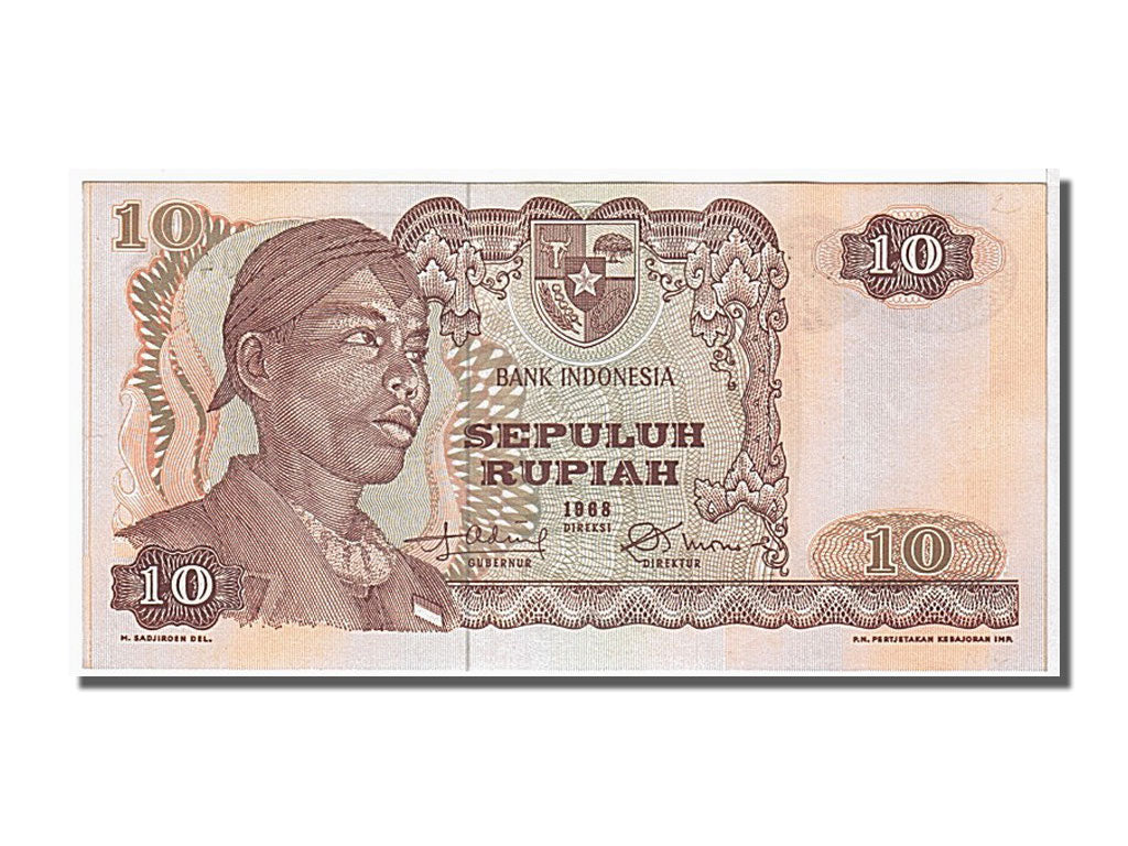 Indonesia, 10 Rupiah, 1968, KM #105a, UNC(65-70), XSM050478