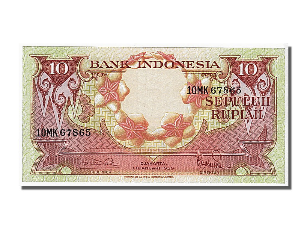 Indonesia, 10 Rupiah, 1959, KM #66, 1959-01-01, UNC(65-70), 10MK67865