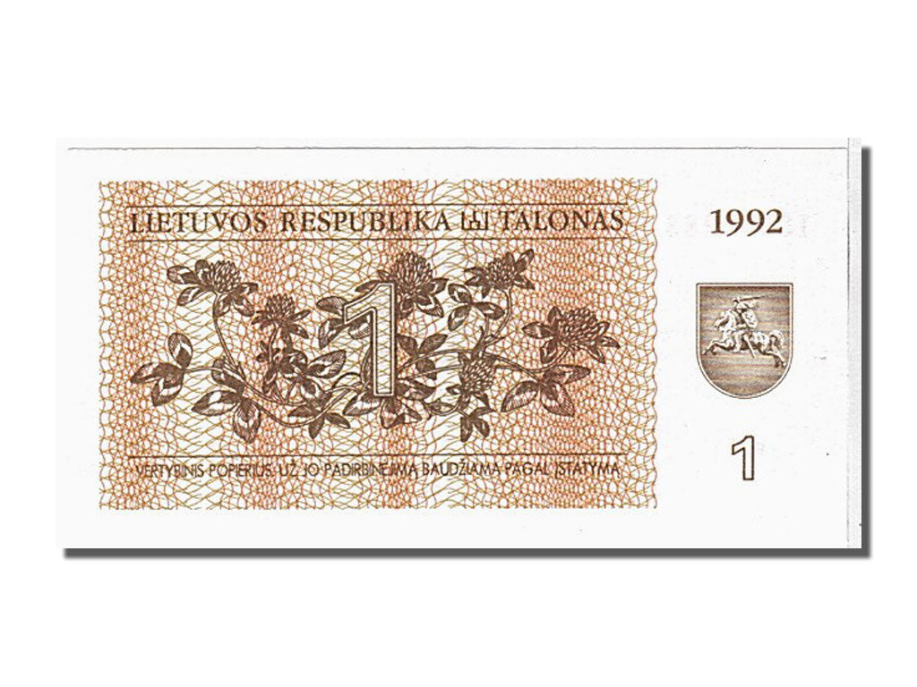 Banknote, Lithuania, 1 (Talonas), 1992, UNC(65-70)