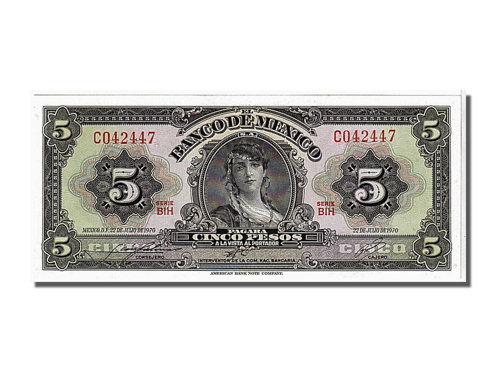 Mexico, 5 Pesos, 1970, KM #60k, 1970-07-22, UNC(65-70), C042447