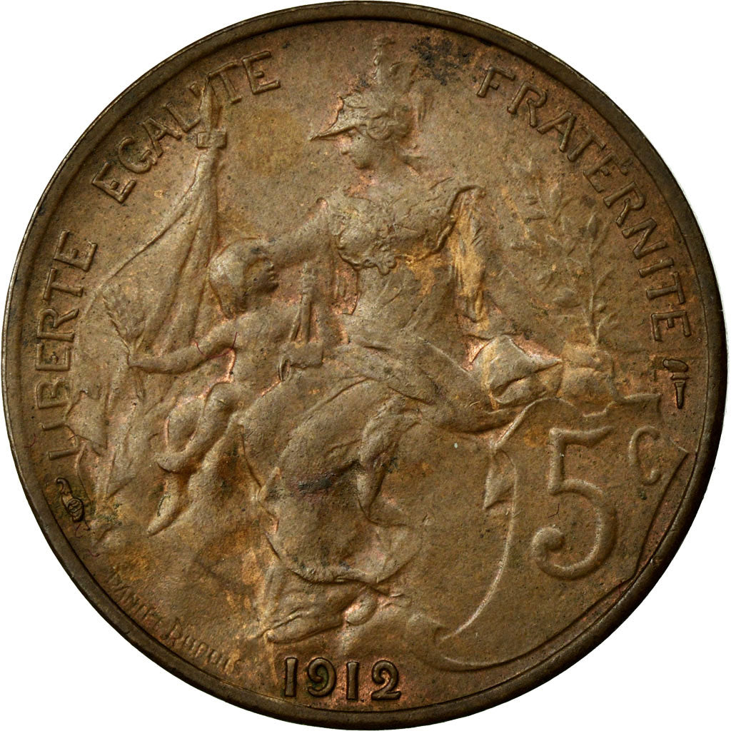 Coin, France, Dupuis, 5 Centimes, 1912, MS(60-62), Bronze, Gadoury:165