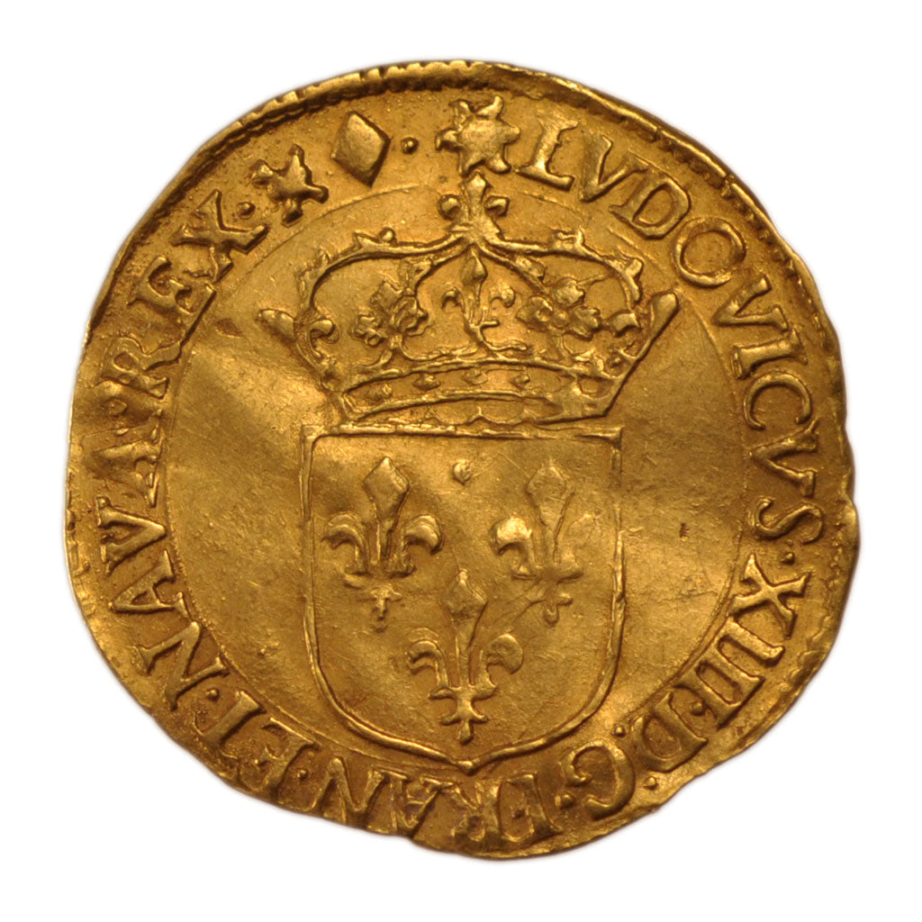 FRANCE, Écu d'or, ECU D'or, 1641, Aix, KM #41.20, AU(50-53), Gold, Gadoury #55, 