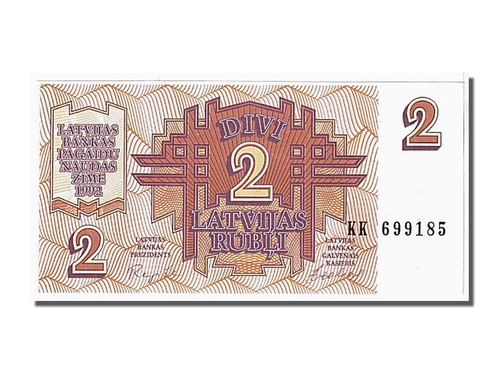 Lettonia, 2 Rubli, 1992, FDS