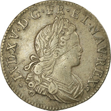 Monnaie, France, Louis XV, 1/4 Écu de France-Navarre, 30 Sols, 1/4 ECU, 1718