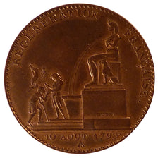 FRANCE, 5 Décimess, 1794, Paris, MS(60-62), Bronze, Brandon #98, 25.30