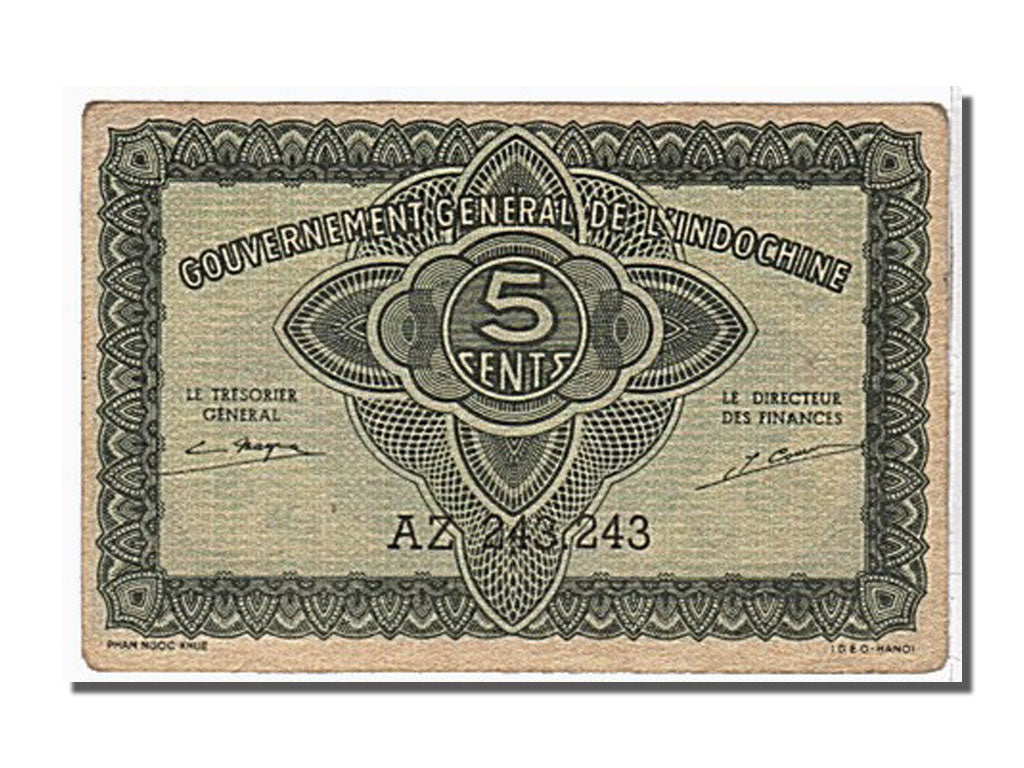 French Indo-China, 5 Cents, 1942, KM #88b, UNC(65-70), AZ243.243