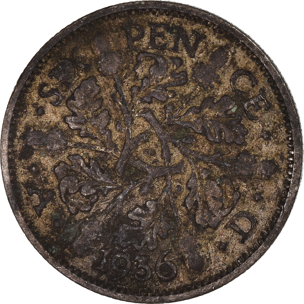 Moneta, Wielka Brytania, 6 Pence, 1936