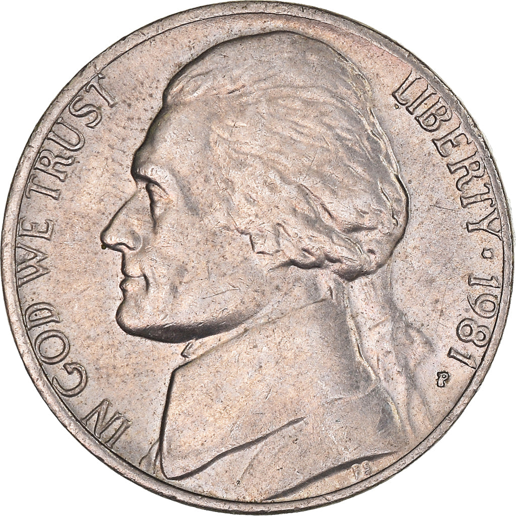 Coin, United States, 5 Cents, 1981