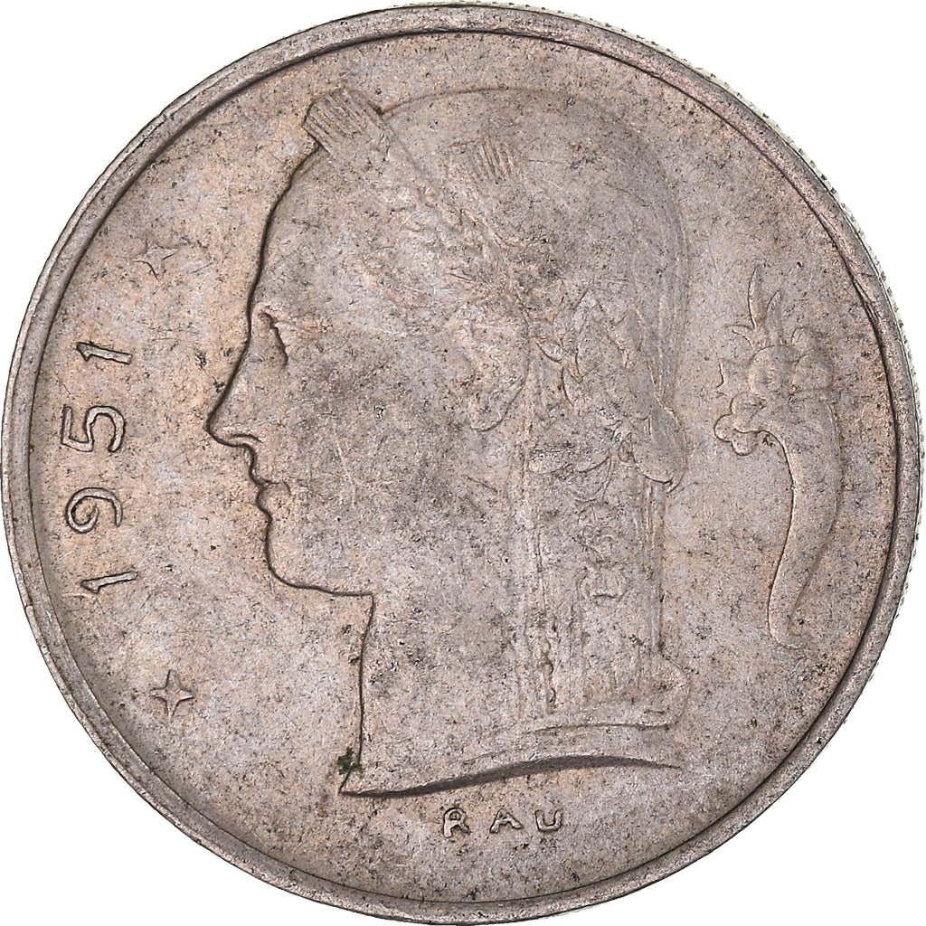 Münze, Belgien, Franc, 1951