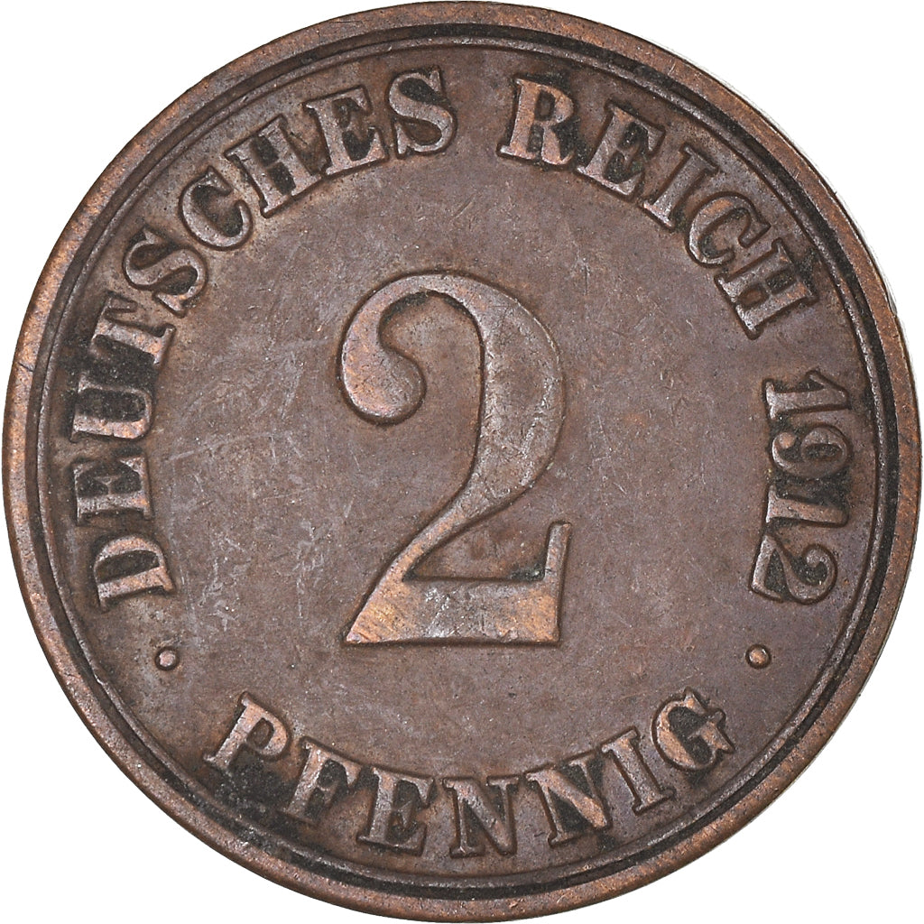Coin, GERMANY - EMPIRE, 2 Pfennig, 1912