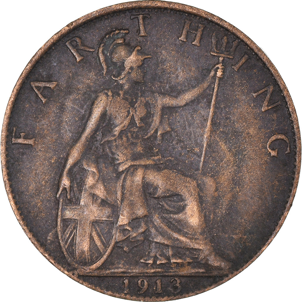 Münze, Großbritannien, Farthing, 1913