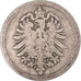 Monnaie, Empire allemand, 5 Pfennig, 1876