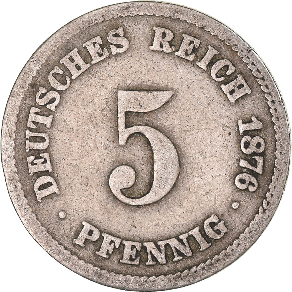 Moneta, NIEMCY - IMPERIUM, 5 Pfennig, 1876