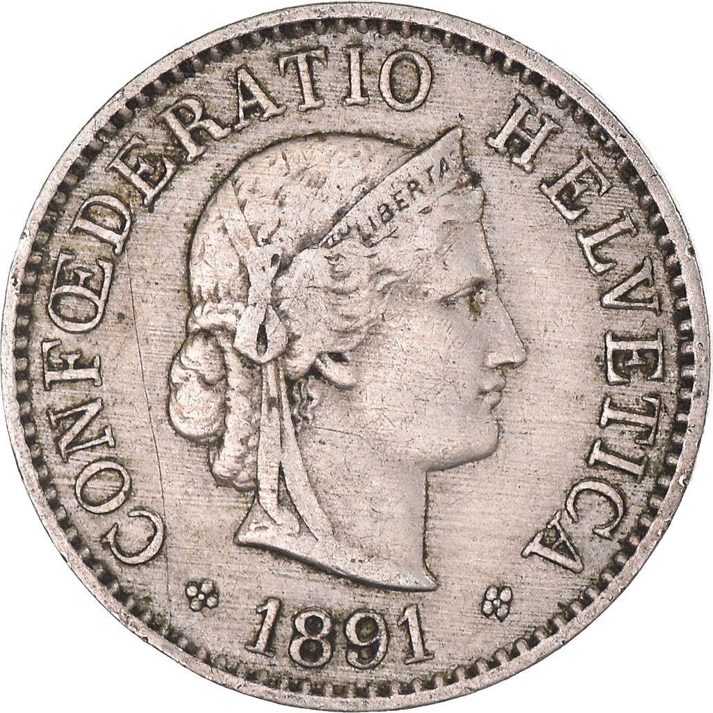 Moneta, Svizzera, 5 Centimes, 1891