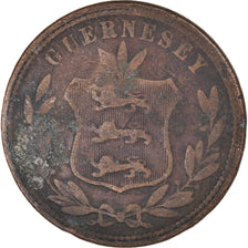 Monnaie, Guernesey, 8 Doubles, 1864
