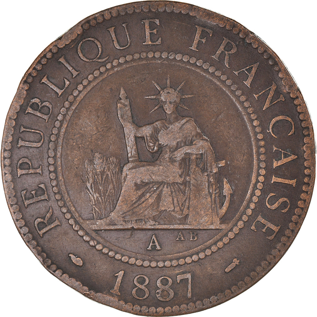 Moneda, INDOCHINA FRANCESA, Cent, 1887
