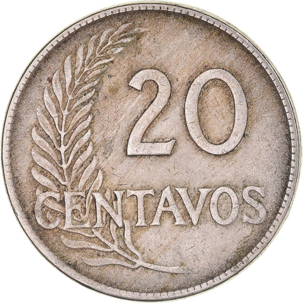 Moeda, Peru, 20 Centavos, 1921