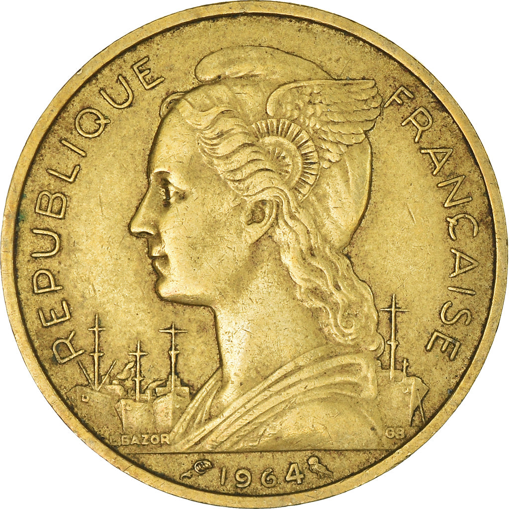 Coin, Réunion, 20 Francs, 1964