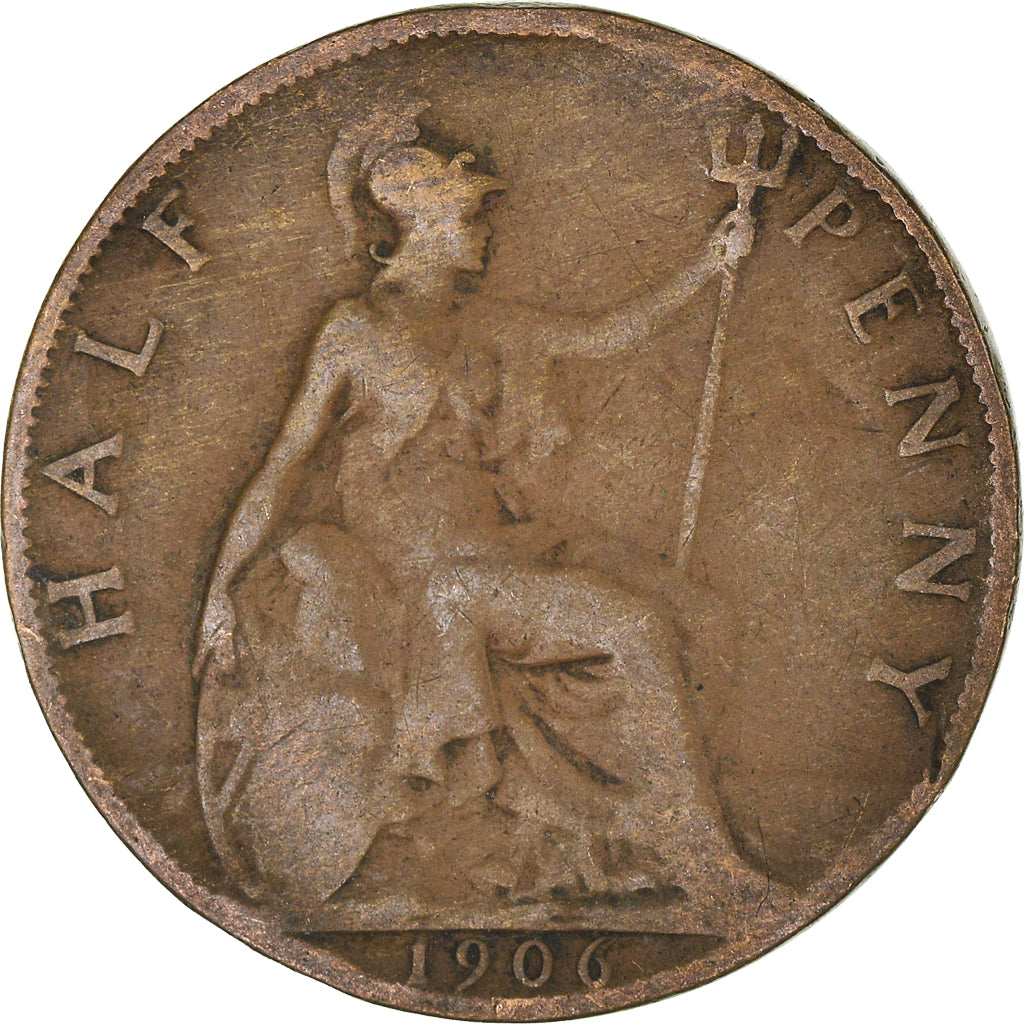 Coin, Great Britain, 1/2 Penny, 1906