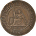 Moneda, INDOCHINA FRANCESA, Cent, 1885