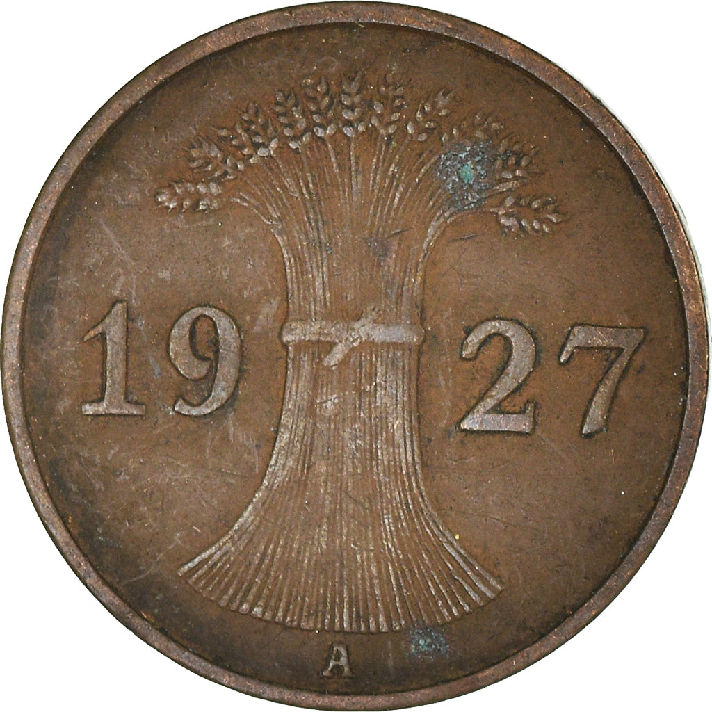 Coin, GERMANY, WEIMAR REPUBLIC, Reichspfennig, 1927