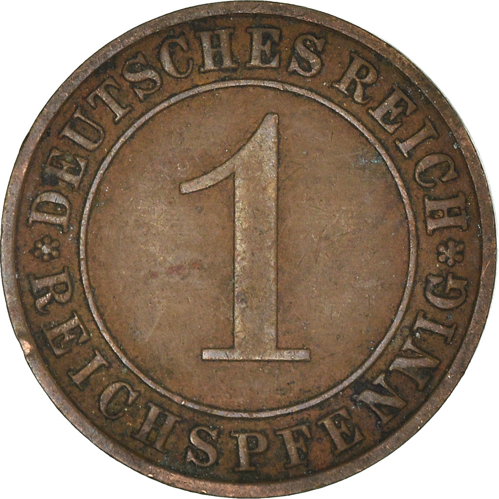 Coin, GERMANY, WEIMAR REPUBLIC, Reichspfennig, 1927