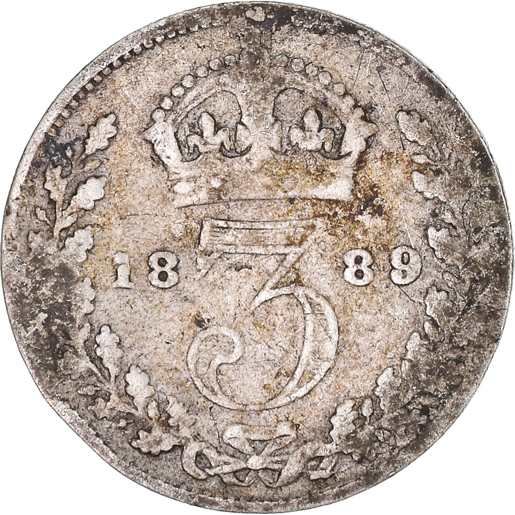 Coin, Great Britain, 3 Pence, 1889