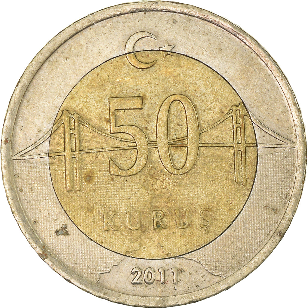 Moneda, Turquía, 50 Kurus, 2011