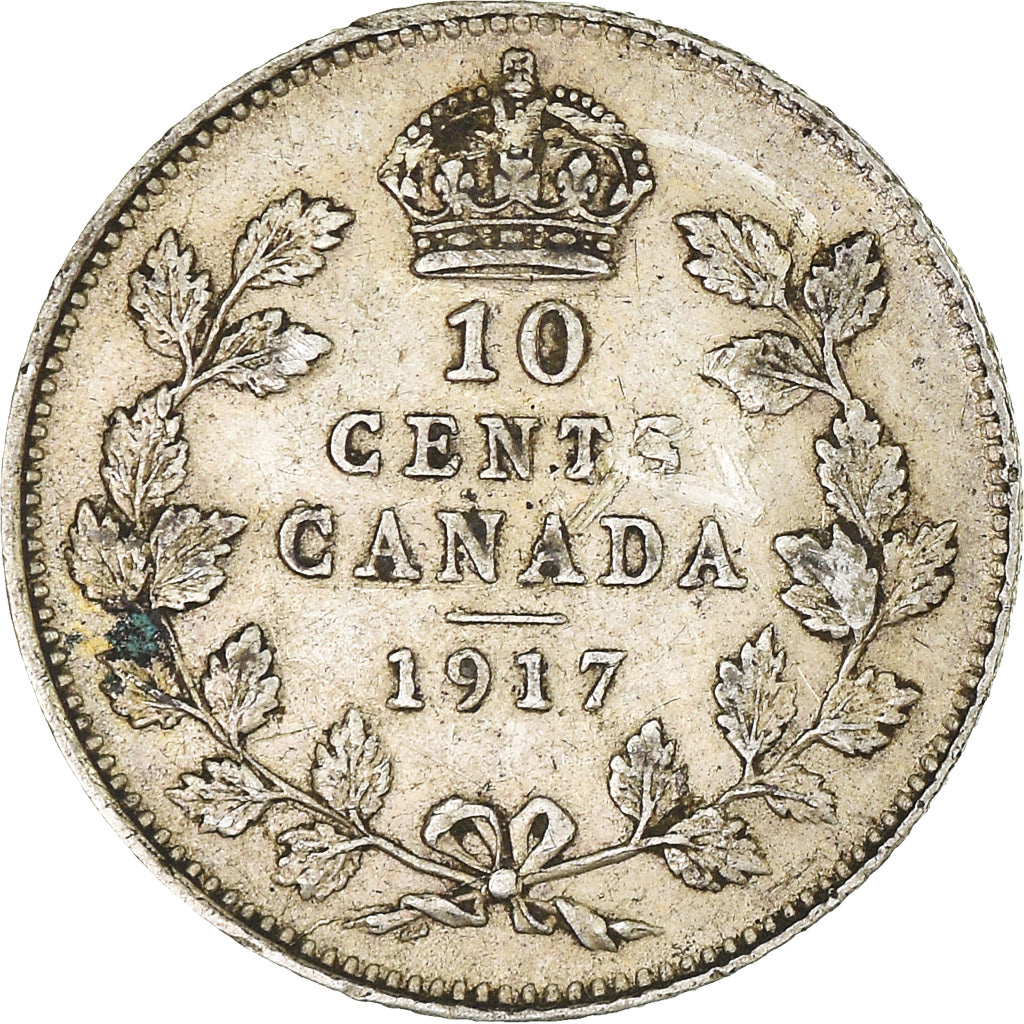 Coin, Canada, 10 Cents, 1917