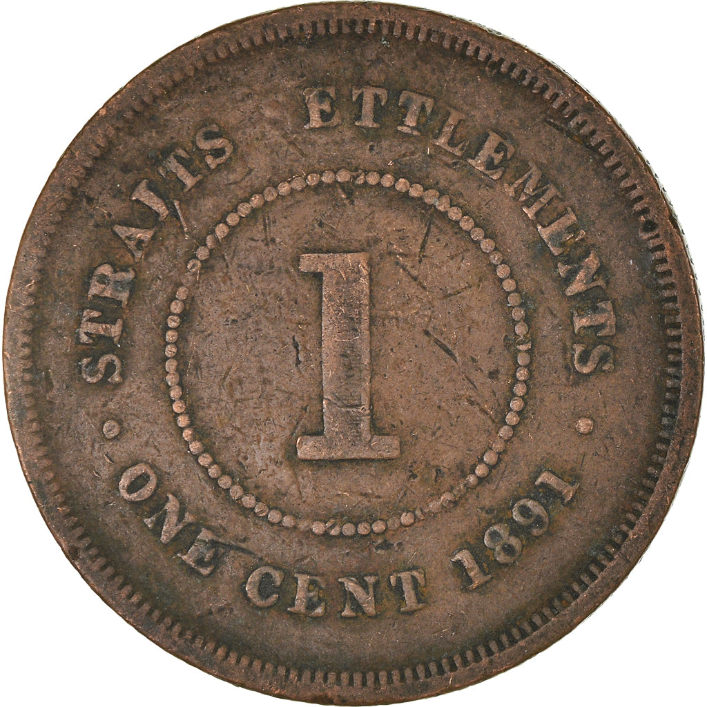 Coin, Straits Settlements, Cent, 1891