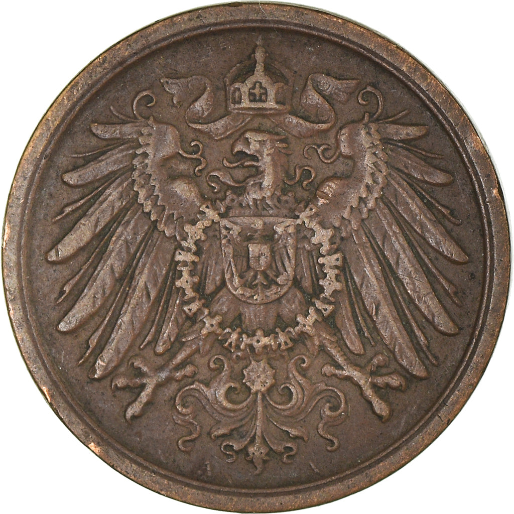 Moneda, ALEMANIA - IMPERIO, 2 Pfennig, 1907