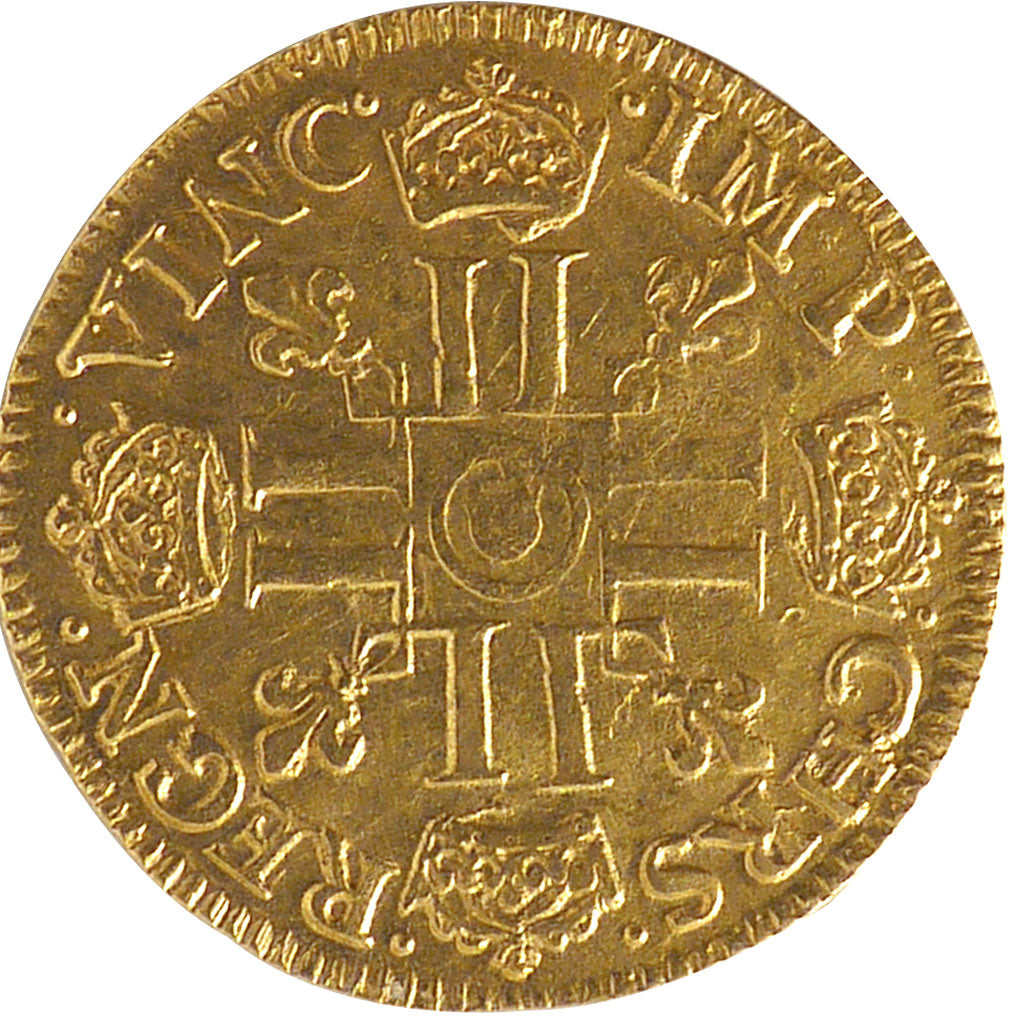 FRANCE, Louis d'Or, 1652, Lyons, AU(50-53), Gold, Gadoury #244, 6.70