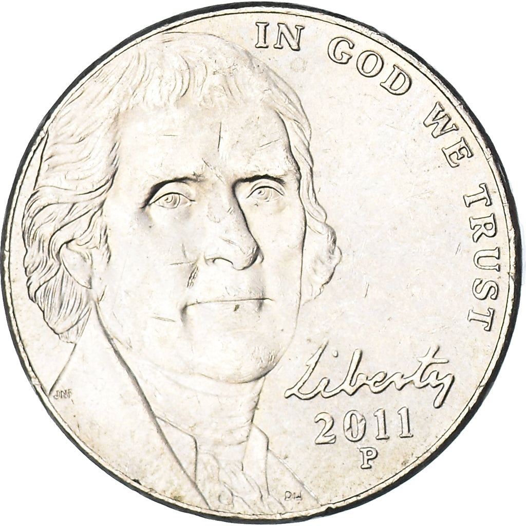 Coin, United States, 5 Cents, 2011